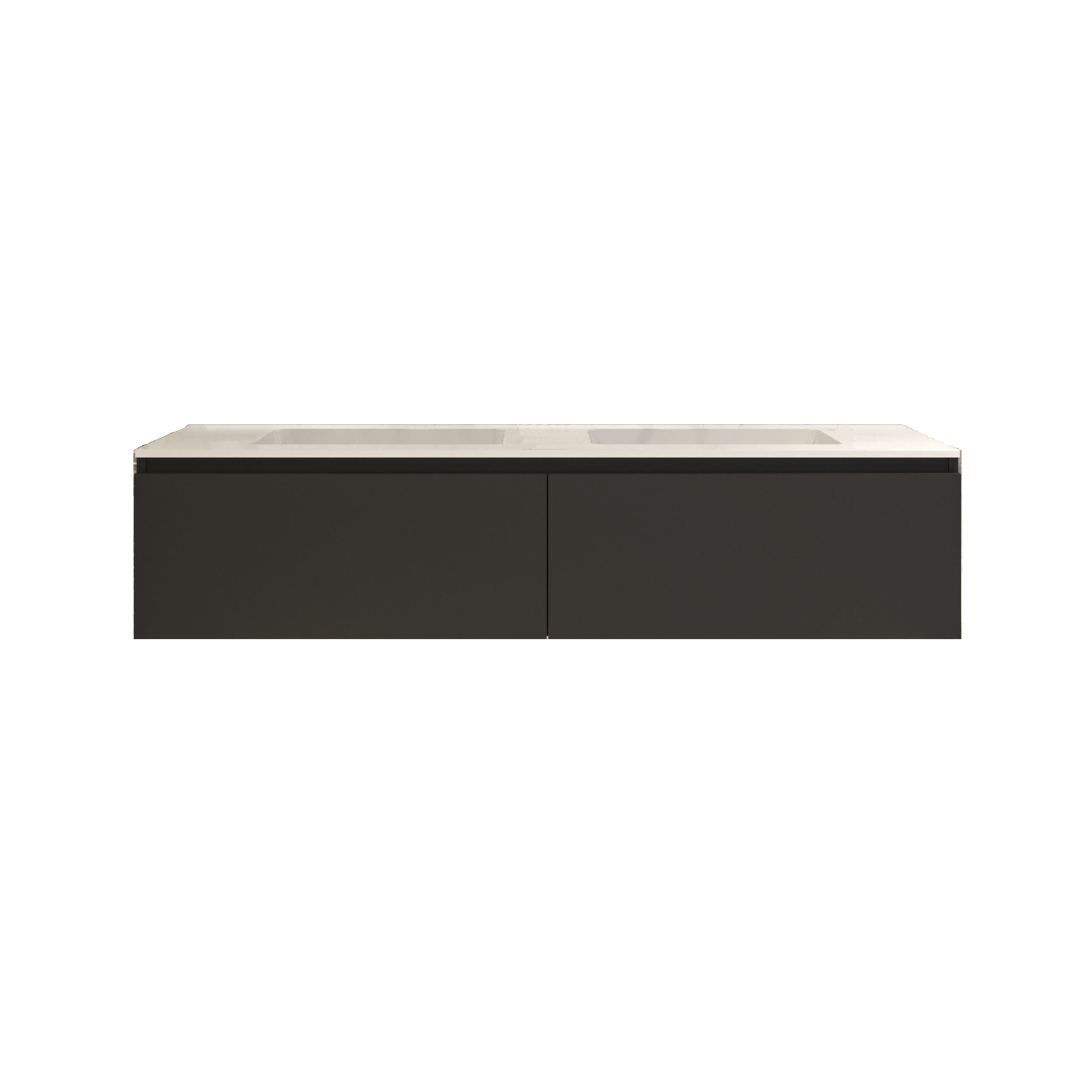 Gliss Design Badkamermeubelset Gliss Eros 180 cm Met Wastafel Mat Zwart