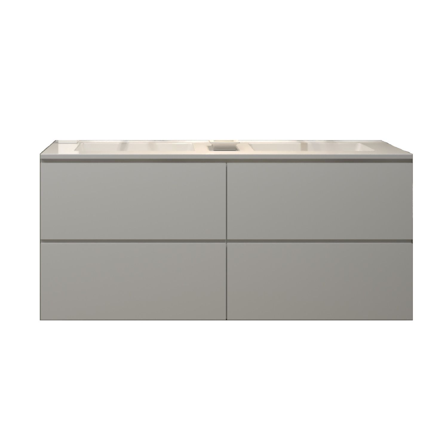 Gliss Design Badkamermeubelset Gliss Zeus 140 cm Hoogglans Wit