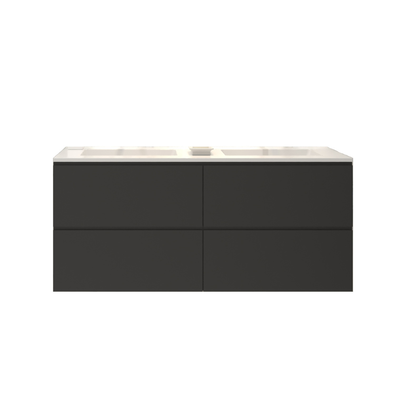 Gliss Design Badkamermeubelset Gliss Zeus 140 cm Mat Zwart
