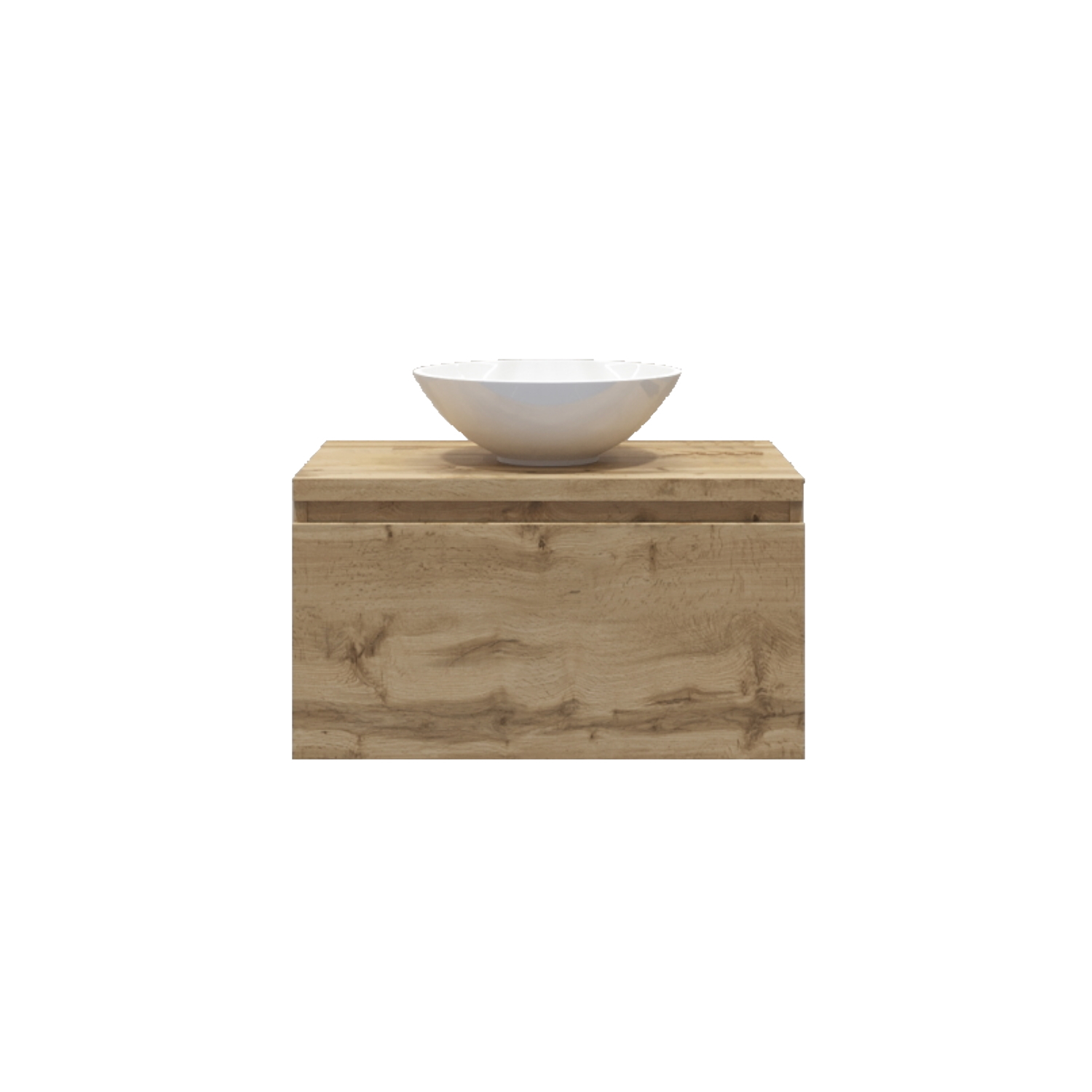 Gliss Design Badkamermeubelset Gliss Eros 70 cm Rustiek Eiken Met Waskom