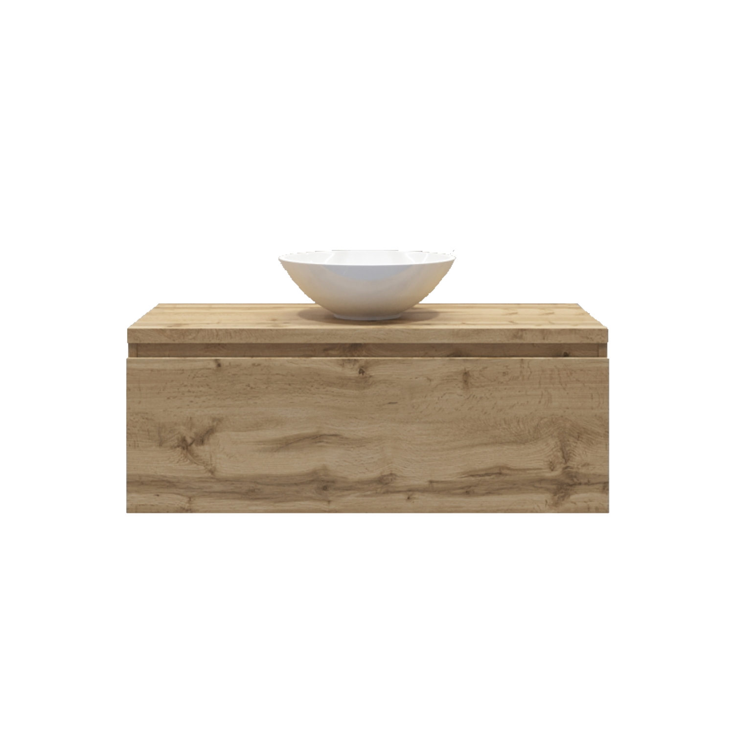 Gliss Design Badkamermeubelset Gliss Eros 90 cm Rustiek Eiken Met Waskom