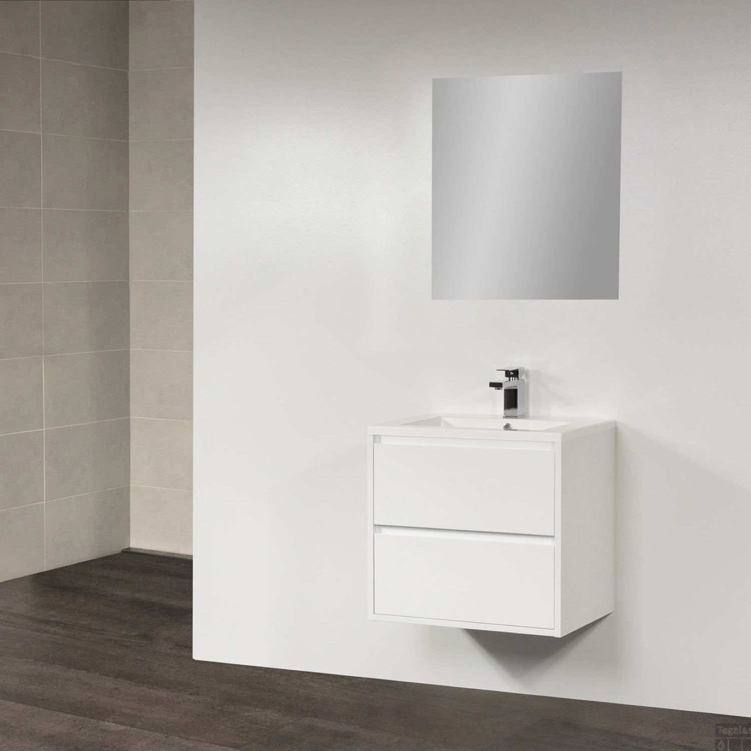 Sanitop Badkamermeubelset New Future 60cm Hoogglans Taupe