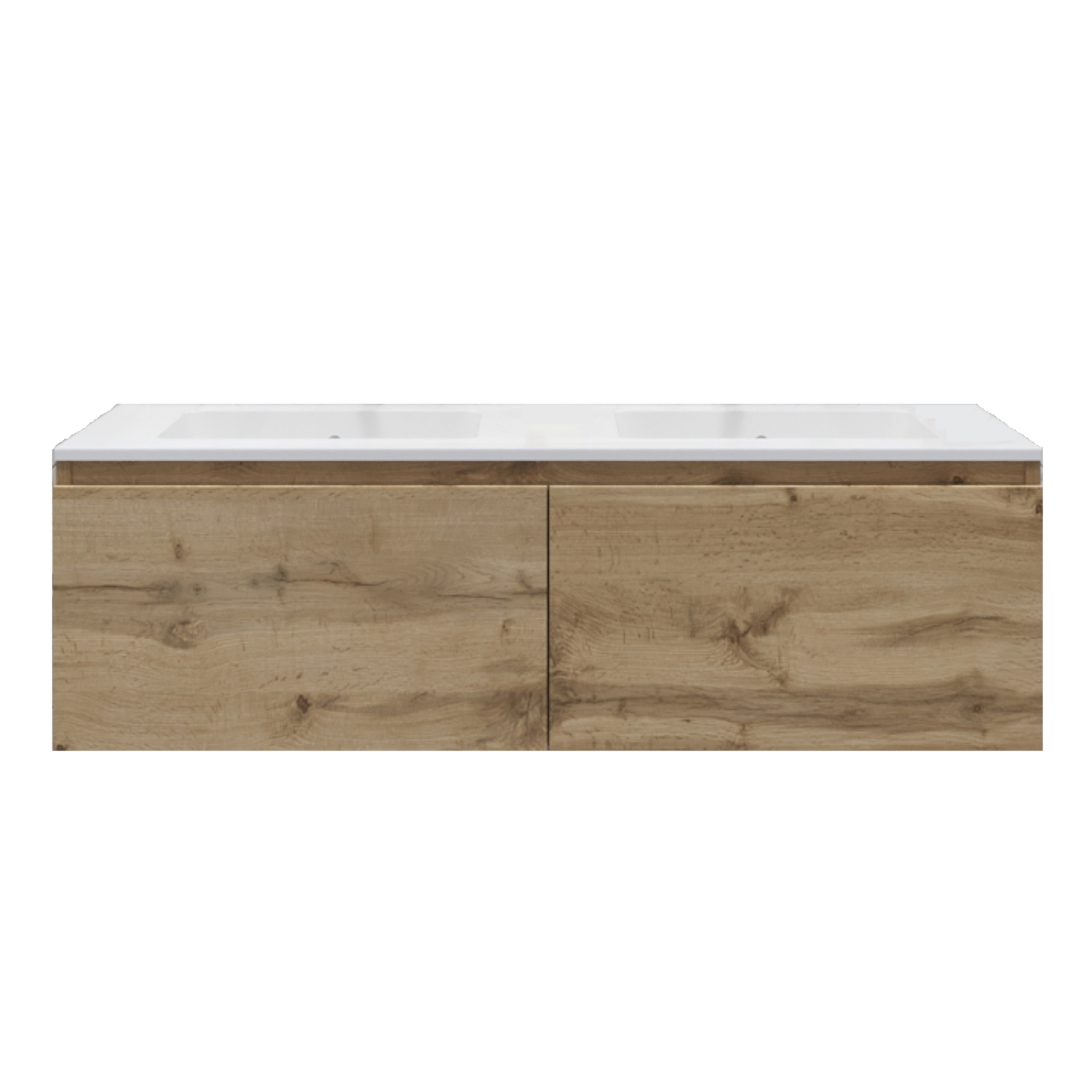 Gliss Design Badkamermeubelset Gliss Eros 120 cm Met Wastafel Rustiek Eiken