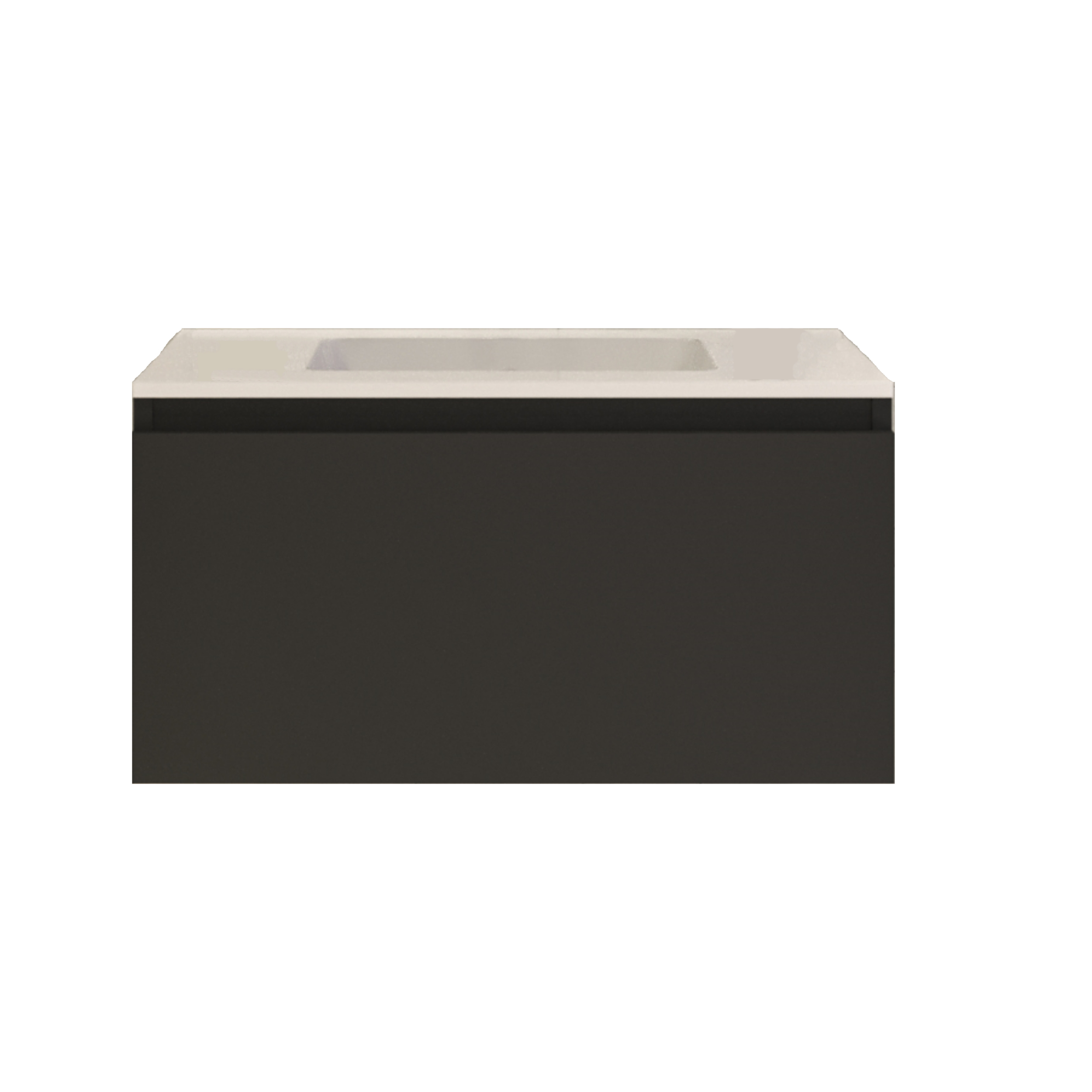 Gliss Design Badkamermeubelset Gliss Eros 80 cm Met Wastafel Mat Zwart