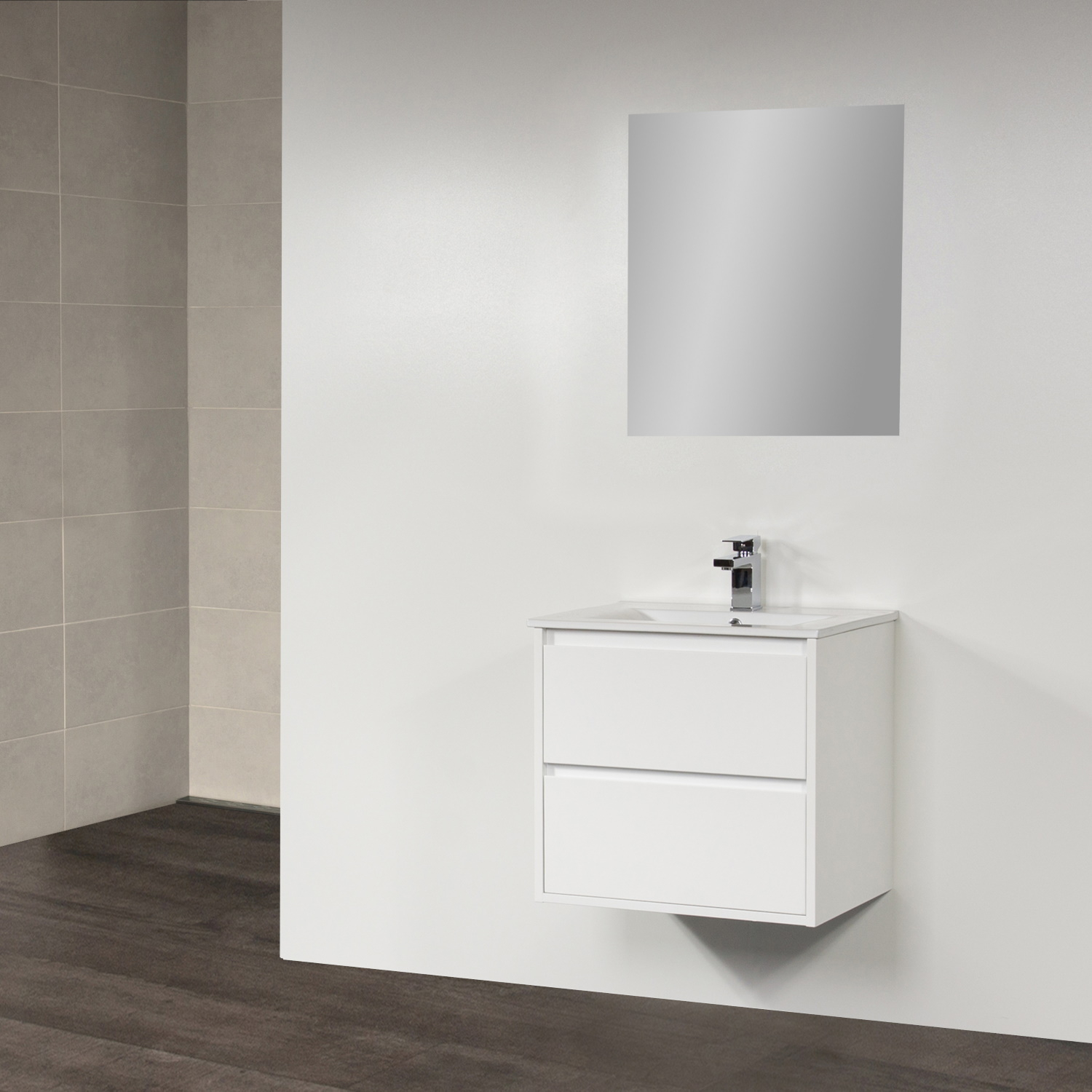 Sanitop Badkamermeubelset New Future Small 60cm Hoogglans Taupe