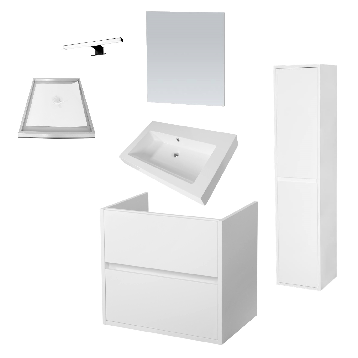 Sanitop Badkamermeubelset NEXXT 80cm Mat Wit