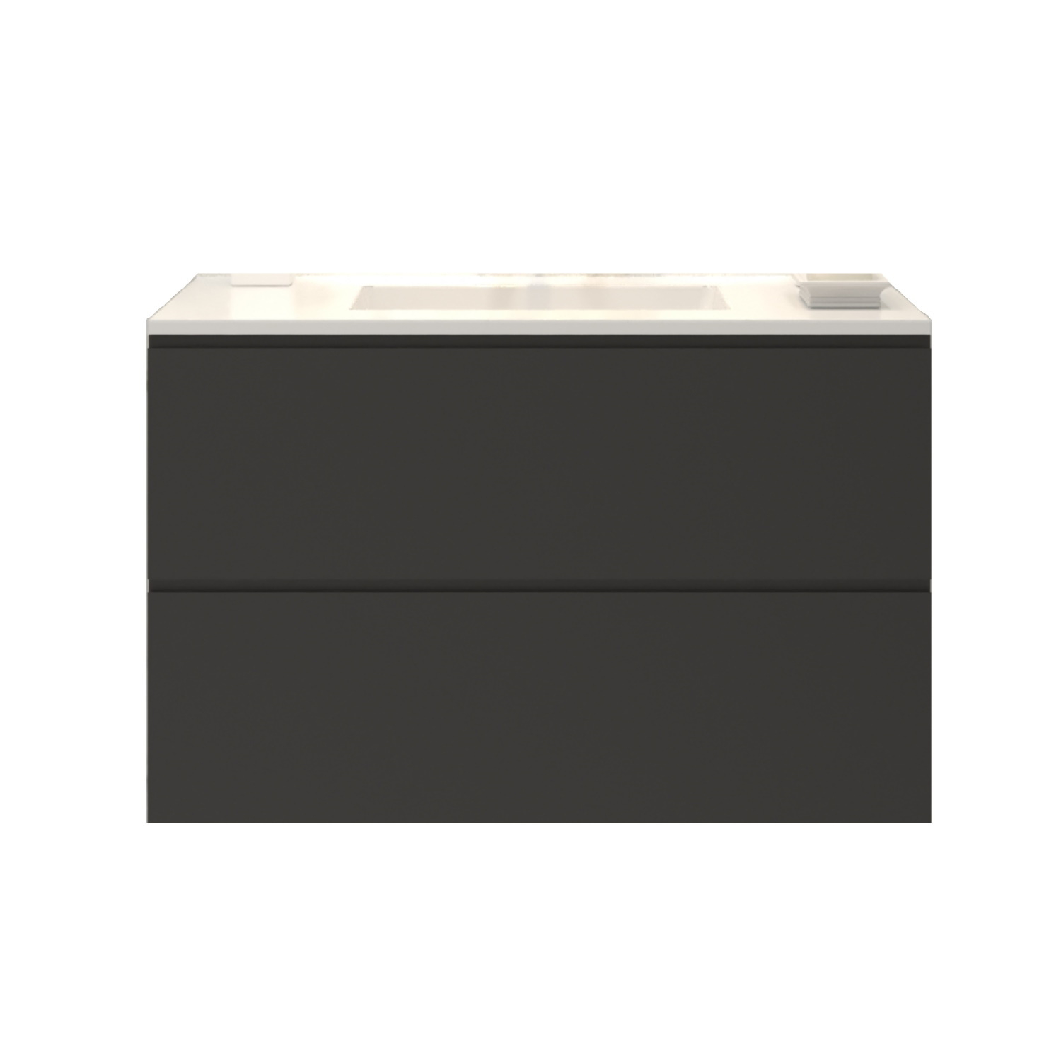 Gliss Design Badkamermeubelset Gliss Zeus 80 cm Mat Zwart