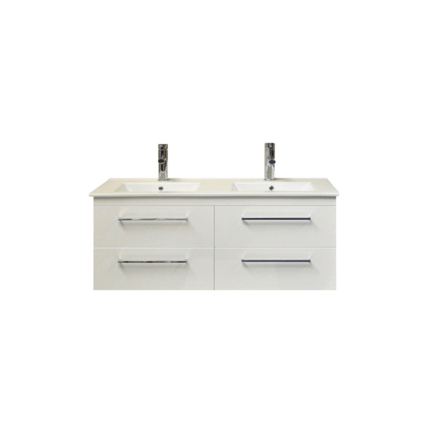 Sanicare Badkamermeubelset  Q14 4 Laden Grey-Wood (spiegel optioneel)