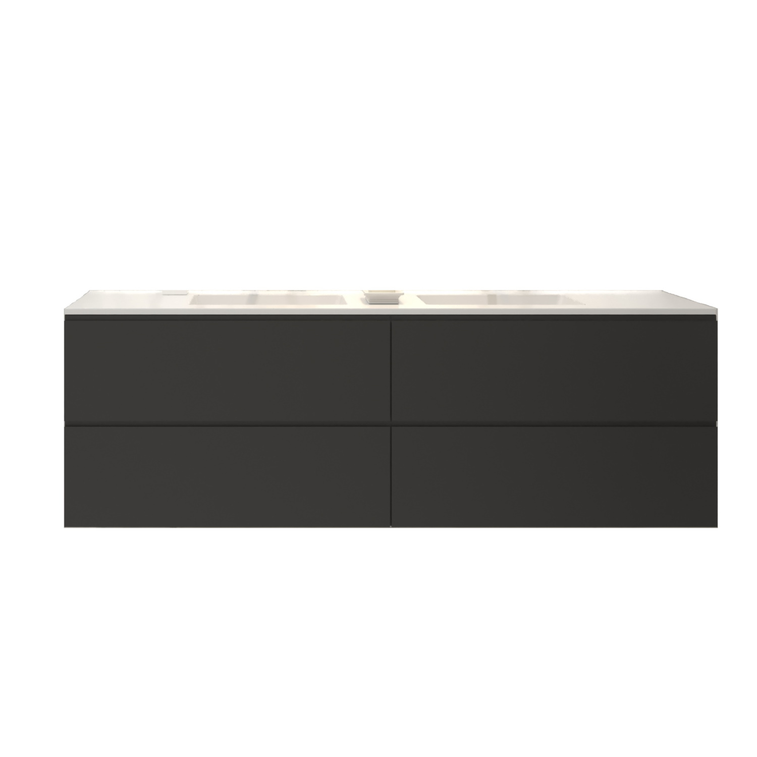 Gliss Design Badkamermeubelset Gliss Hermes 140 cm Mat Zwart