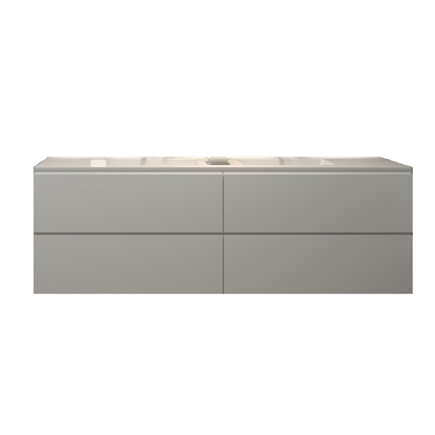 Gliss Design Badkamermeubelset Gliss Zeus 160 cm Hoogglans Wit