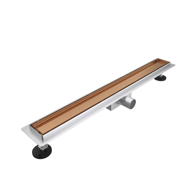 Fortifura Galeria douchegoot - 60cm - tegelrooster - vloerflens - Geborsteld koper PVD (Koper) SW679901/SW1075326