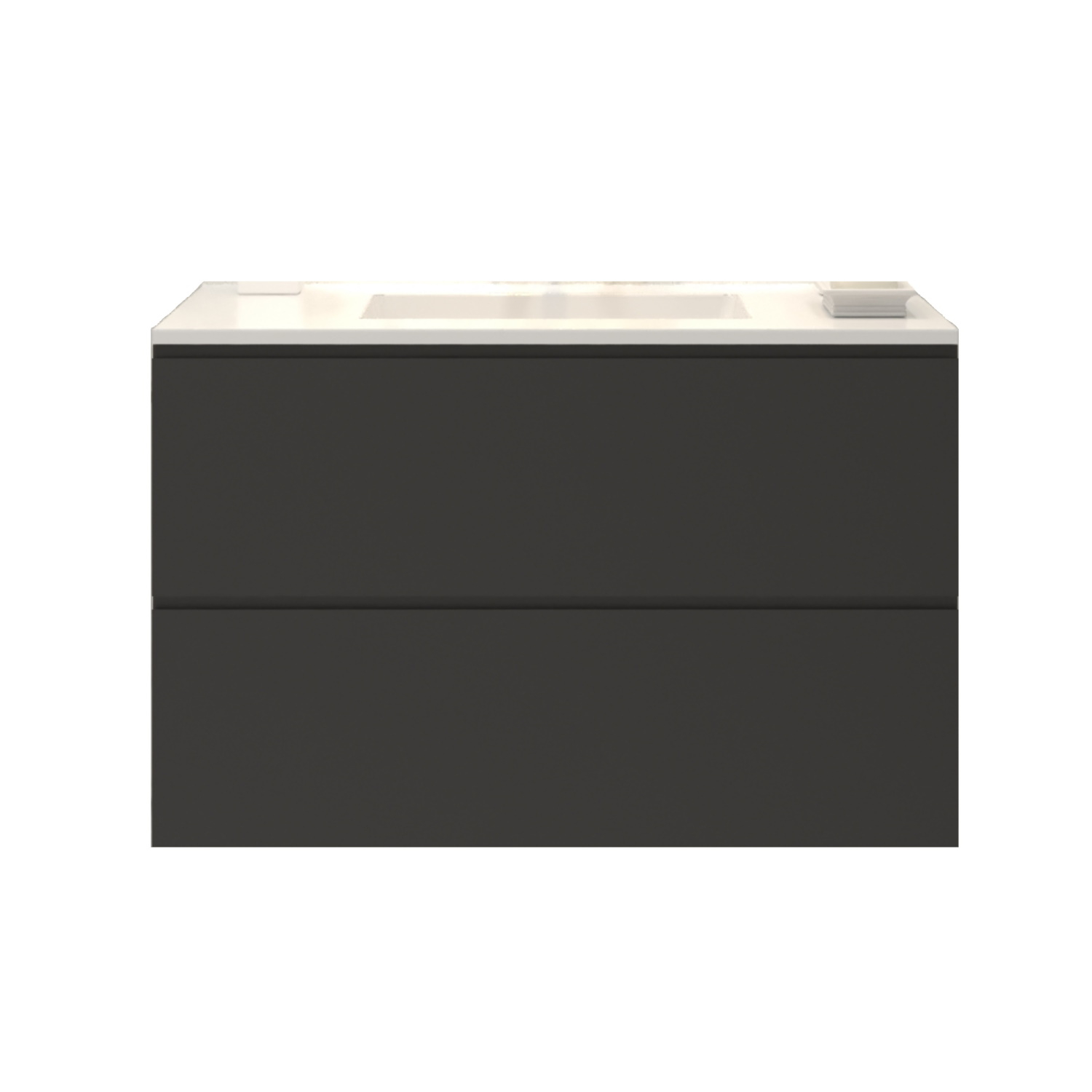 Gliss Design Badkamermeubelset Gliss Hermes 80 cm Mat Zwart