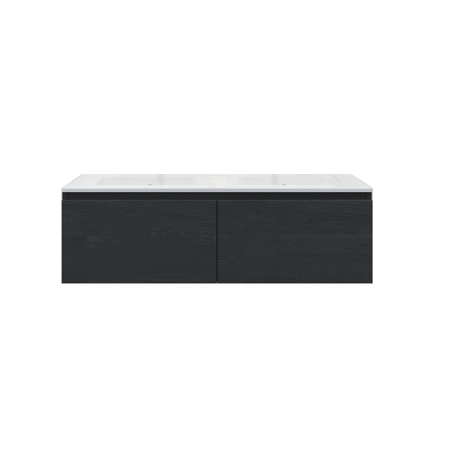 Gliss Design Badkamermeubelset Gliss Eros 140 cm Met Wastafel Zwart Eiken