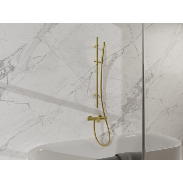 Fortifura Calvi Badkraan - met glijstangset - staafhanddouche - metalen doucheslang - geborsteld messing PVD (Goud) SW767490/SW720570/SW706206/SW720226