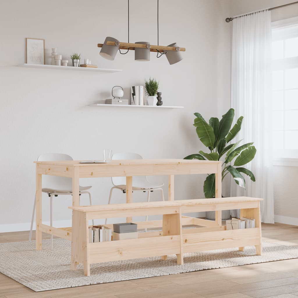 vidaXL Halbankje 160x28x45 cm massief grenenhout