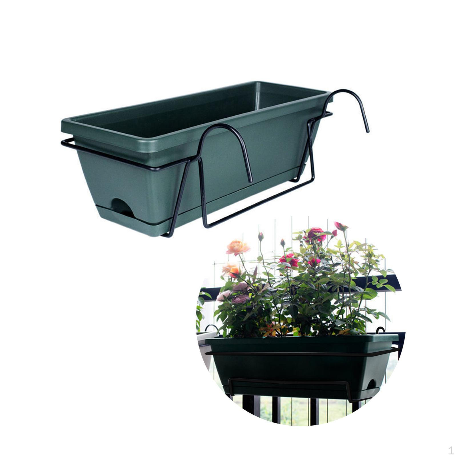 Hobbies Balkonleuning Plantenbak Bloempot Groenten Groeicontainer Vensterbank Plantenmand voor lichtgrijze kleur