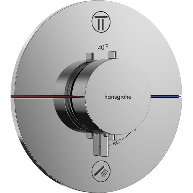 Hansgrohe Showerselect Comfort S thermostaat - inbouw - 2 functies - zekerheidscombinatie toepasbaar bad/vul combinatie - chroom 15556000