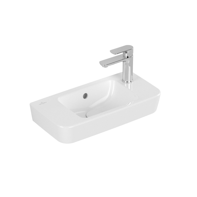 Villeroy & Boch O.novo fontein 50x25cm m.1 kraangat met overloop wit 4342r501