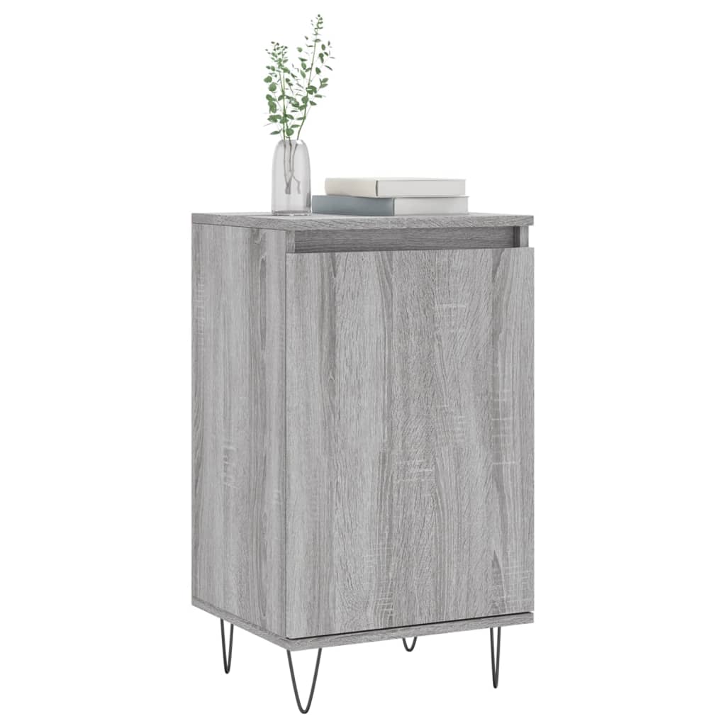 vidaXL Dressoir 40x35x70 cm bewerkt hout grijs sonoma