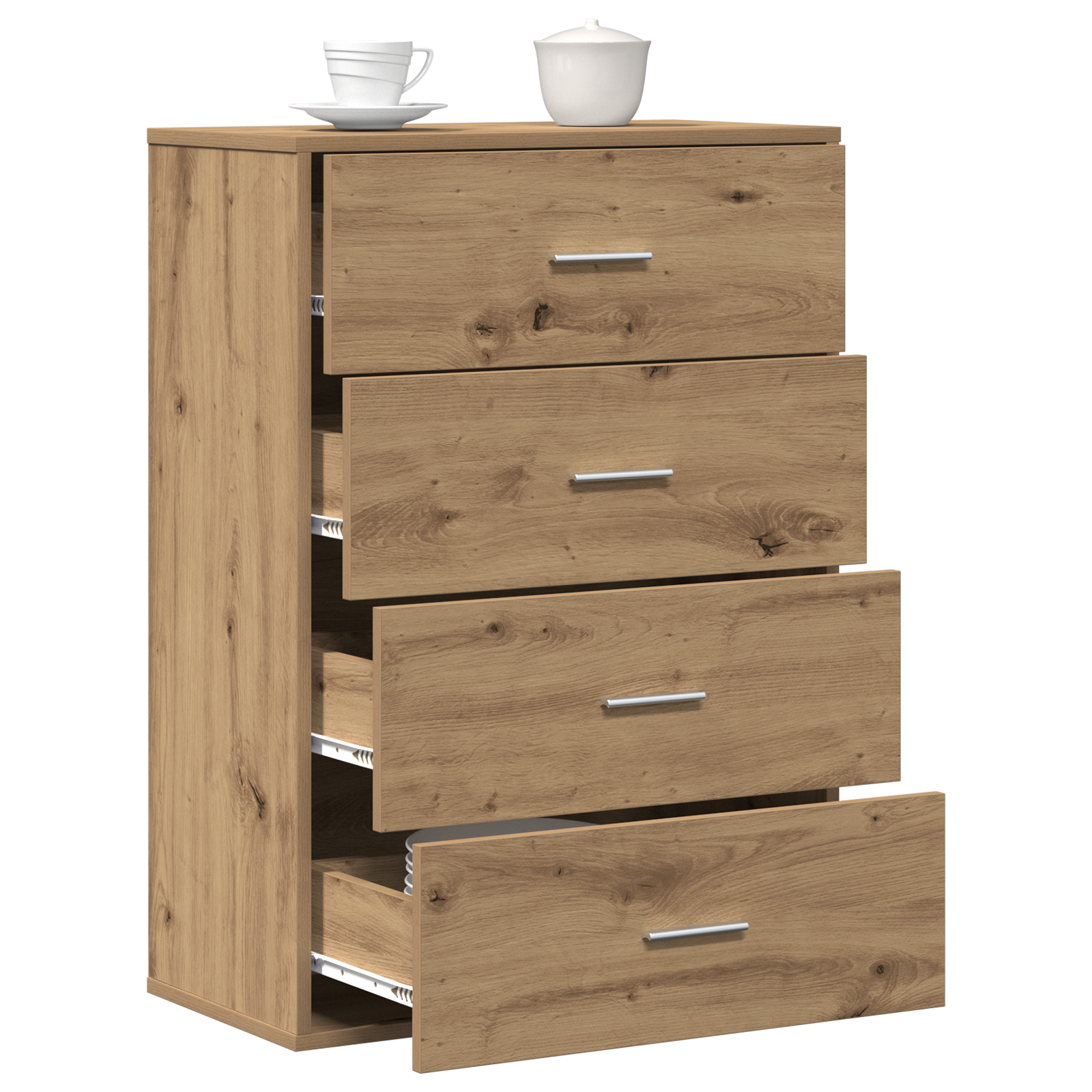 vidaXL Dressoir artisanaal eikenkleurig 60 x 31 x 84 cm Spaanplaat