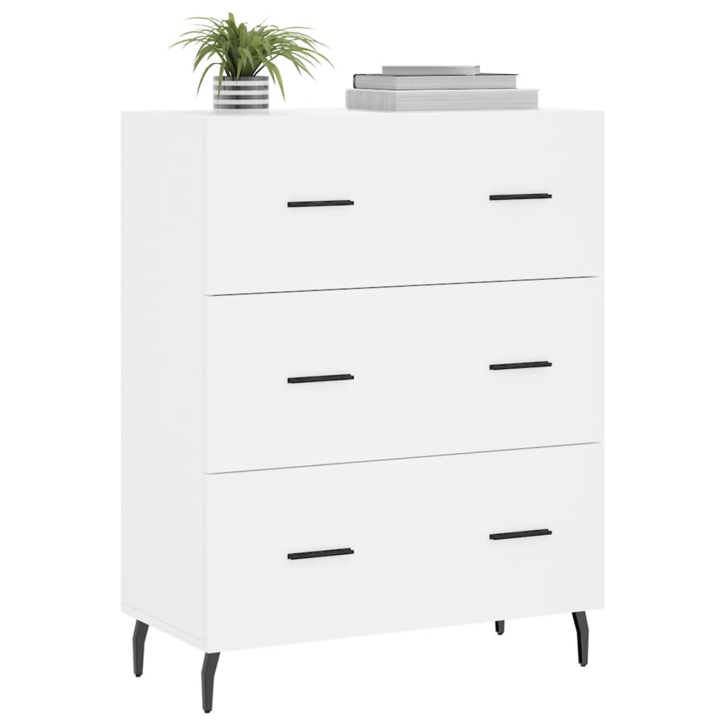 vidaXL Dressoir 69,5x34x90 cm bewerkt hout wit