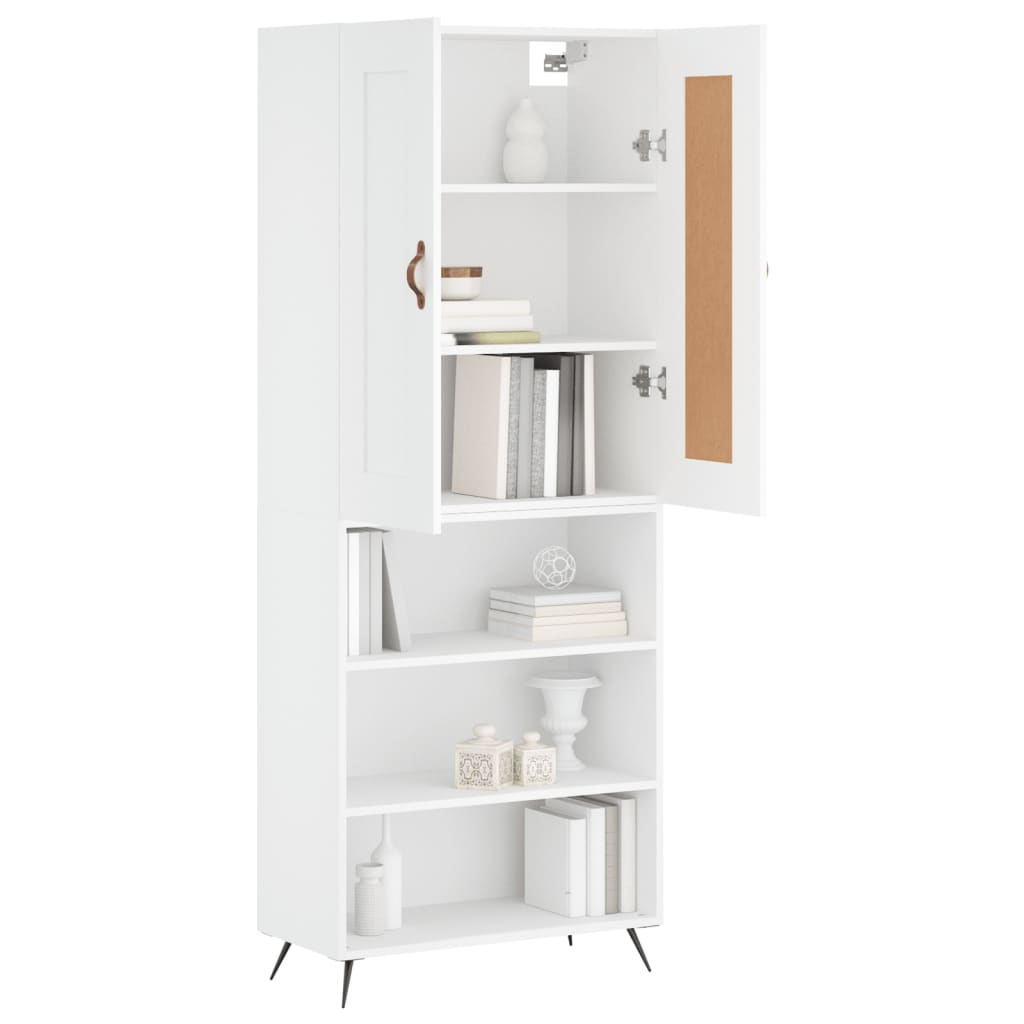 vidaXL Hoge kast 69,5x34x180 cm bewerkt hout wit