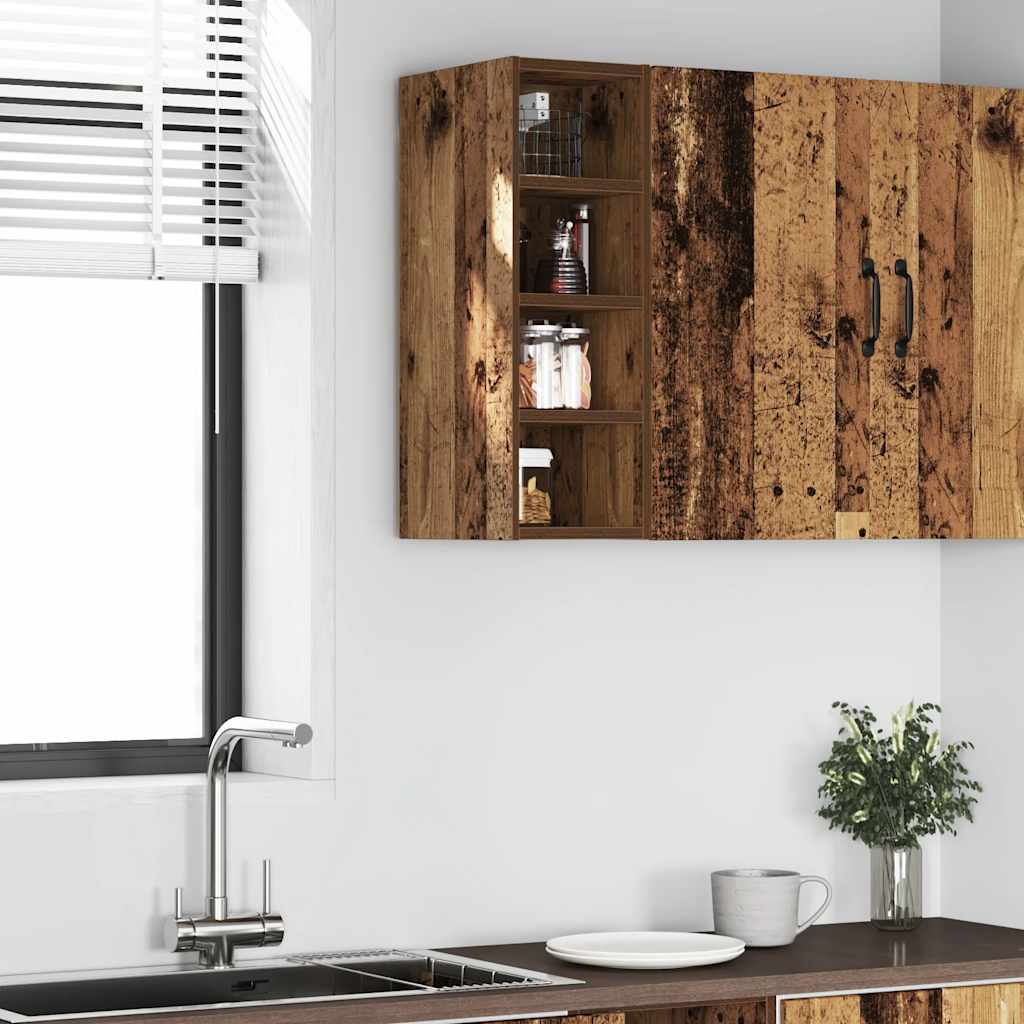 vidaXL Hangkast Riga 20x29,5x60 cm bewerkt hout oud houtkleurig
