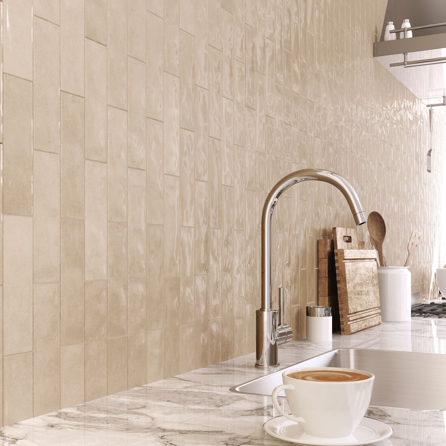 Praxis Wandtegel - Nolita Beige - 6,5x20cm - 0,36m²