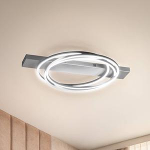 FISCHER & HONSEL LED-Deckenlampe Kiku, L&auml;nge 76 cm, aluminiumfarben, Metall