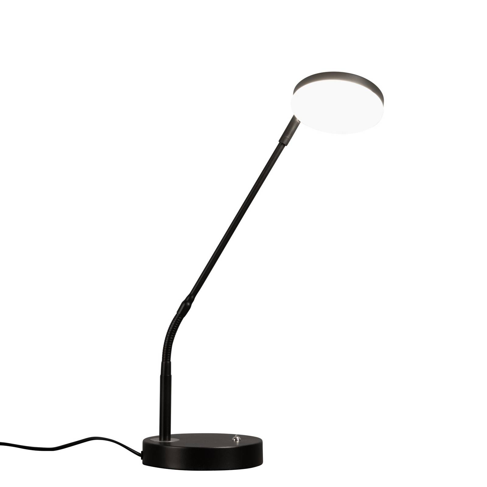 FISCHER & HONSEL LED tafellamp Sorento, zandzwart, hoogte 48 cm, CCT dimbaar