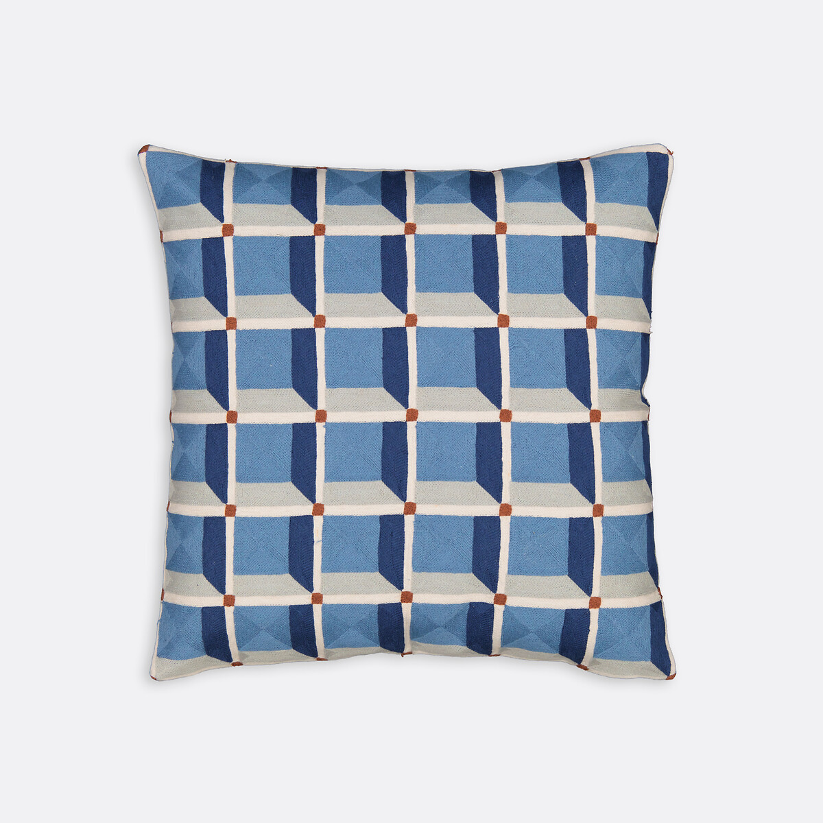 LA REDOUTE INTERIEURS Kussenhoes 45x45 cm, geborduurd katoen, Mauro