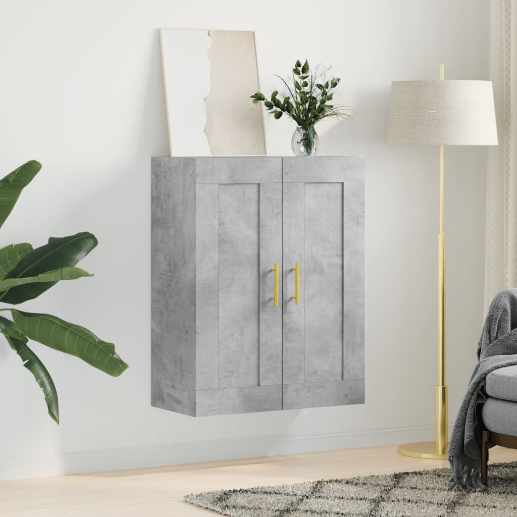 vidaXL Wandkast 69,5x34x90 cm bewerkt hout betongrijs