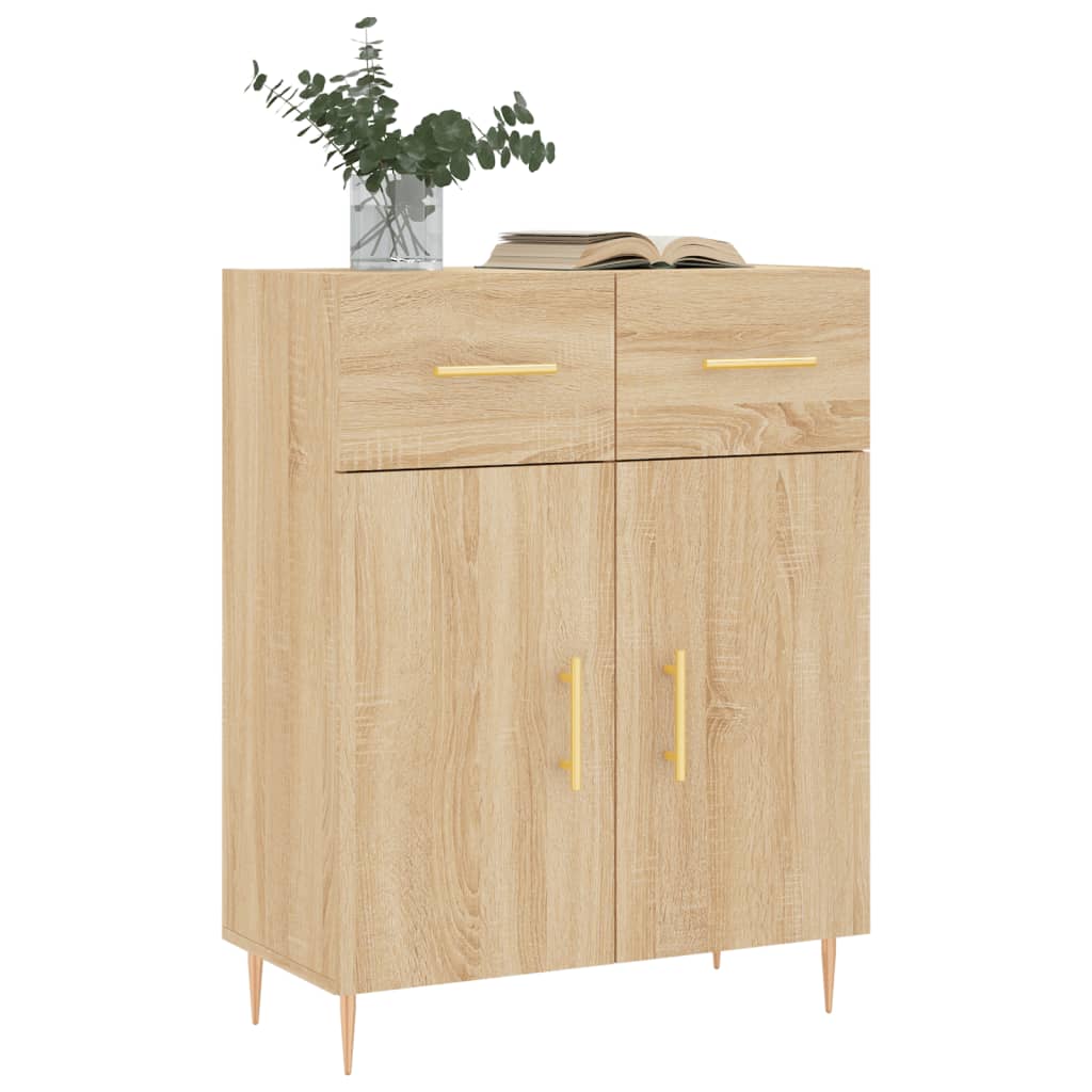 vidaXL Dressoir 69,5x34x90 cm bewerkt hout sonoma eikenkleurig