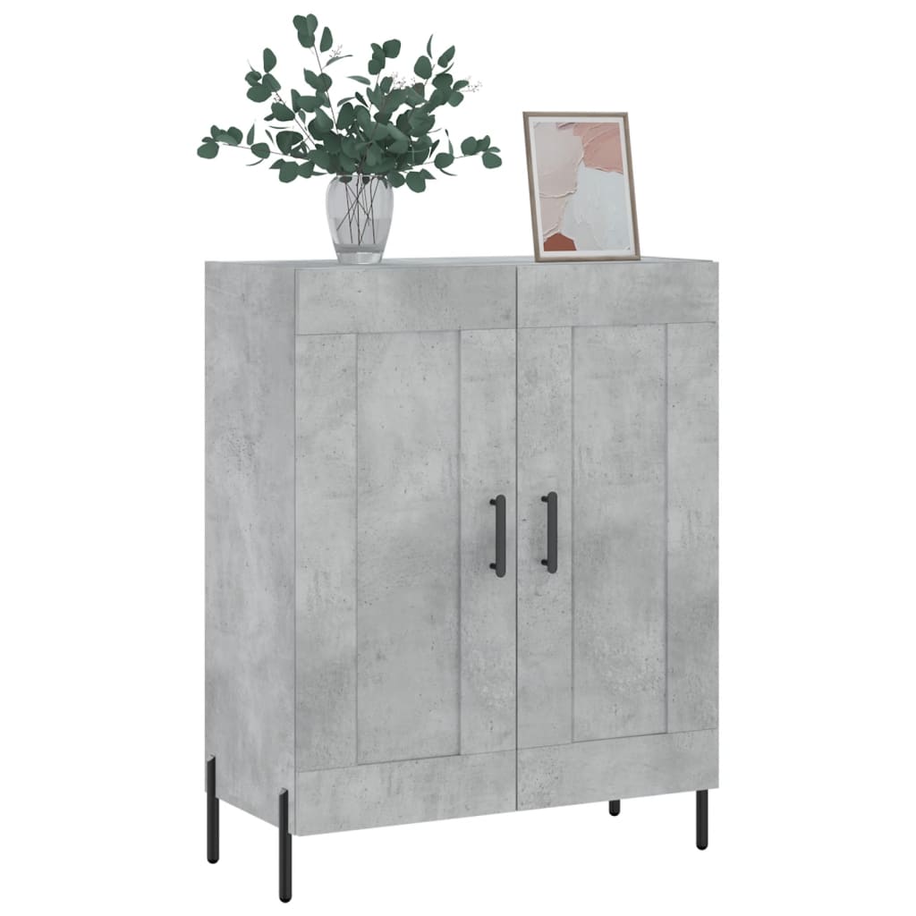 vidaXL Dressoir 69,5x34x90 cm bewerkt hout betongrijs