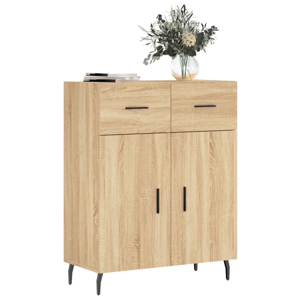 vidaXL Dressoir 69,5x34x90 cm bewerkt hout sonoma eikenkleurig