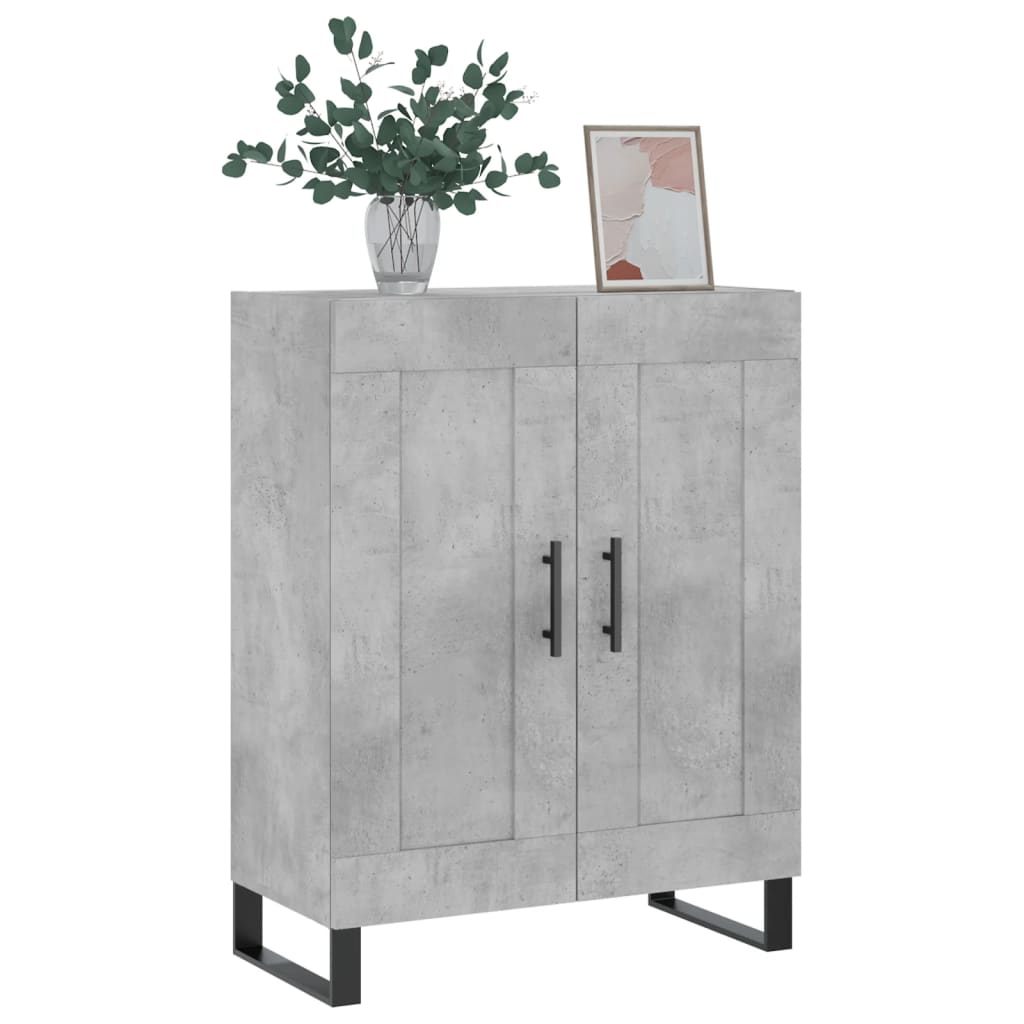 vidaXL Dressoir 69,5x34x90 cm bewerkt hout betongrijs