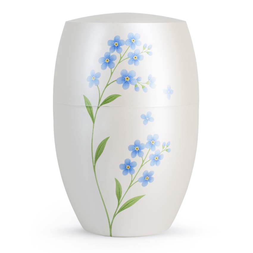 Urnwebshop Biologisch Afbreekbare Infinity Designer Urn Vergeet-Mij-Nietjes (4 liter)