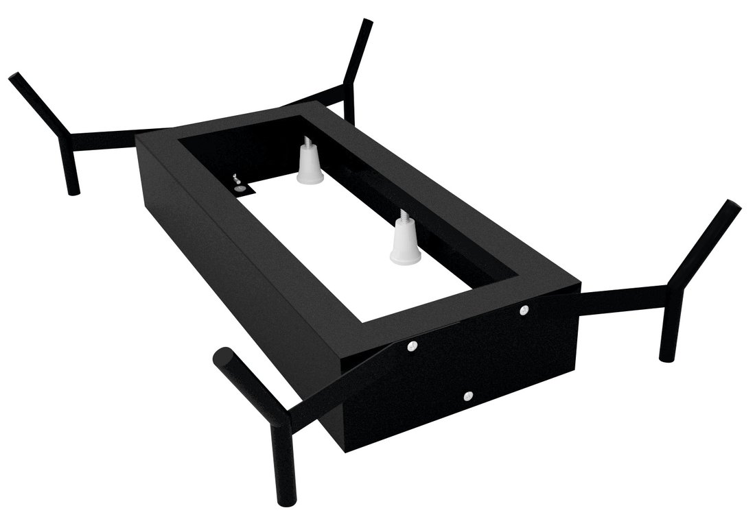 Polysan Reduta badpoten frame 170x80cm zwart mat