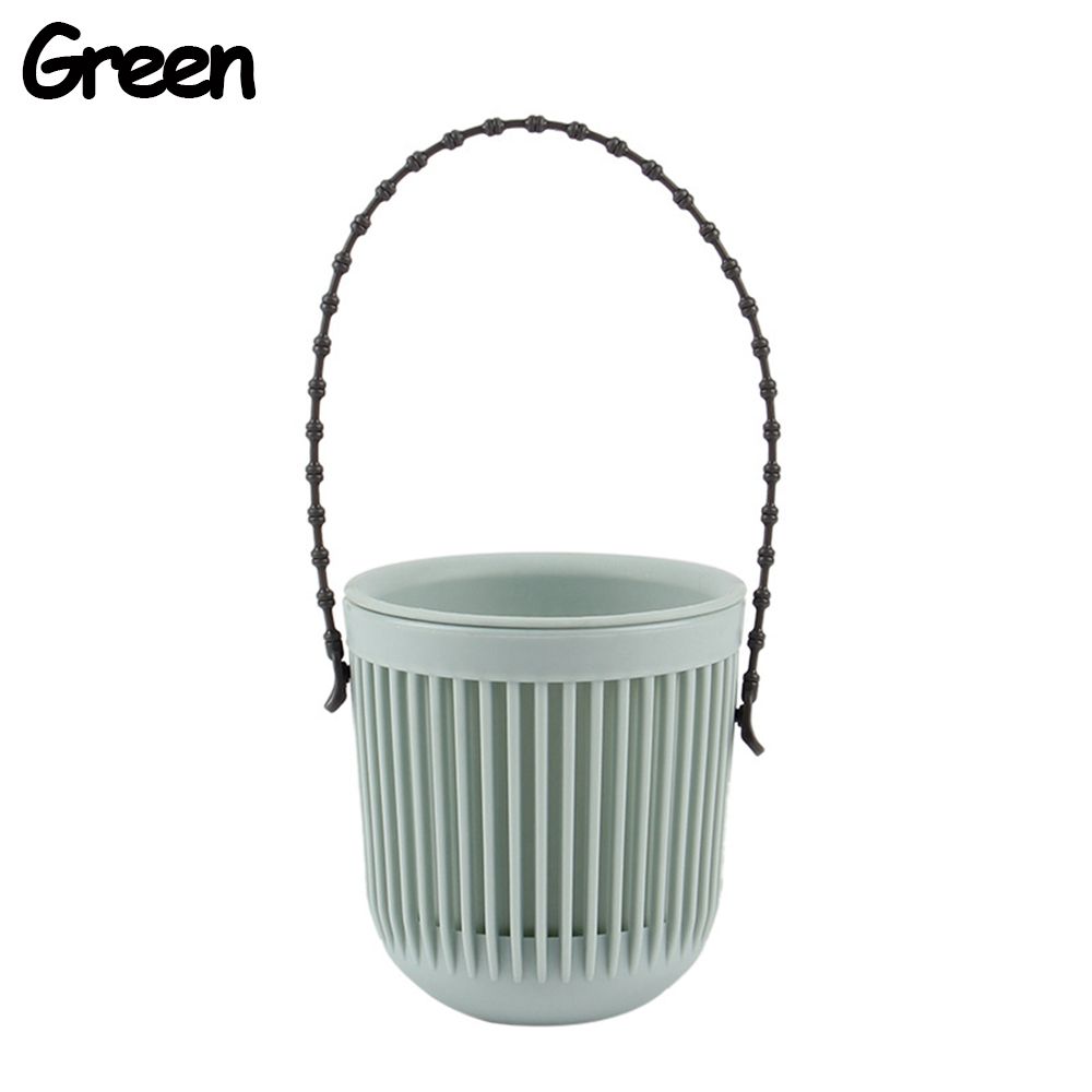 WAxiangte 1 PC Desktop ornament Planter Basket Plants Holder Garden Pot Hanging Flowerpot Double-layer groen