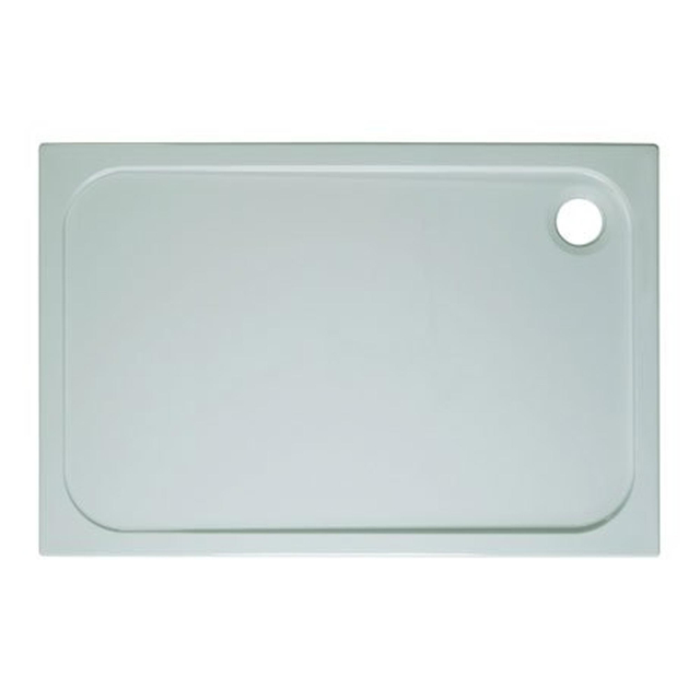 Crosswater Shower Tray douchebak 100x80x4.5cm rechthoek stone resin wit SR0R81000