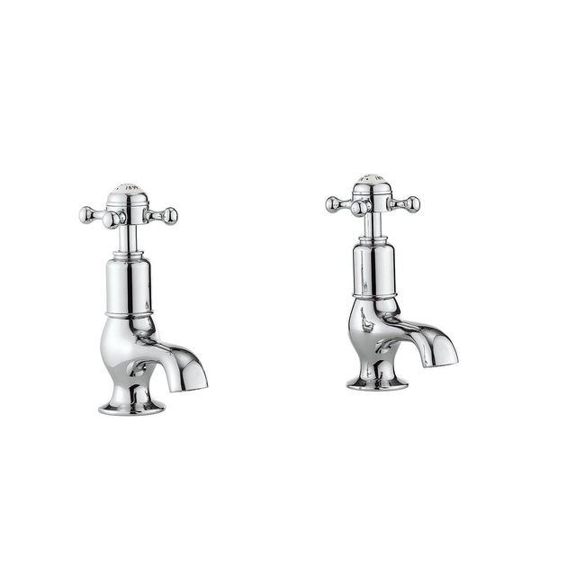 Crosswater Belgravia Wastafelkranen - medium koud/ warm - 2 gats - kruisgreep - chroom BL150DNC
