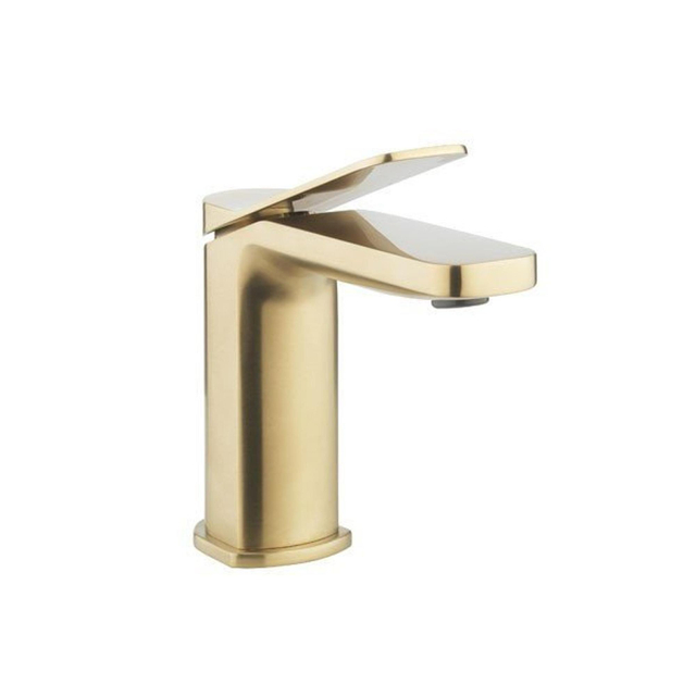 Crosswater Glide II Wastafelkraan opbouw - laag - hendel - geborsteld messing GD110DNF