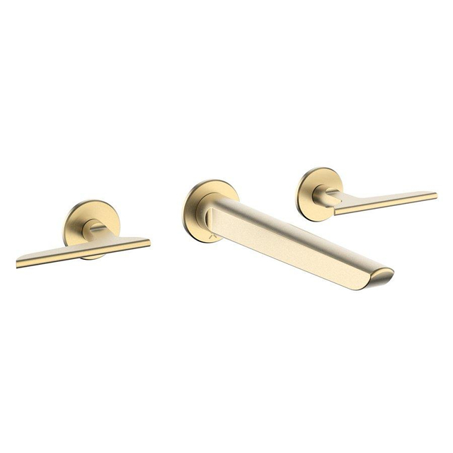 Crosswater Foile wastafelkraan - 2 hendels - inbouw - geborsteld messing FO130WNF