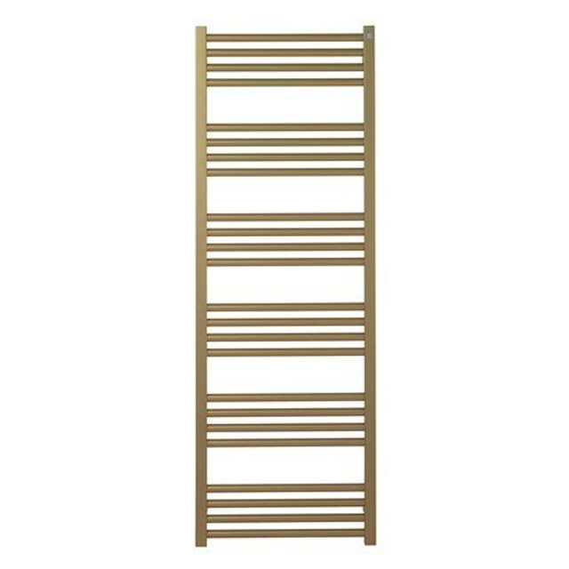 Crosswater MPRO handdoekradiator - 138x48cm - 568 watt - geborsteld messing (goud) MP48X13800F