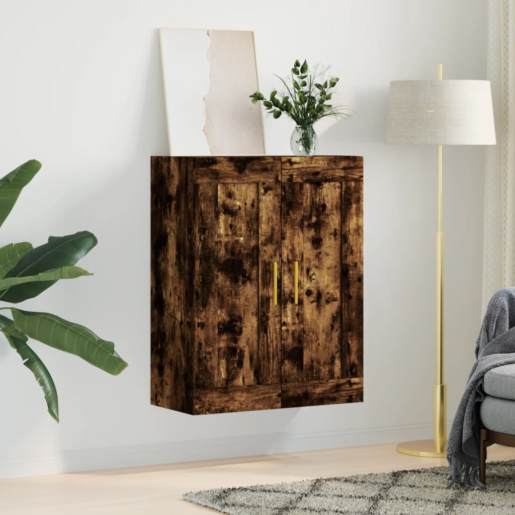 vidaXL Wandkast 69,5x34x90 cm bewerkt hout gerookt eikenkleurig