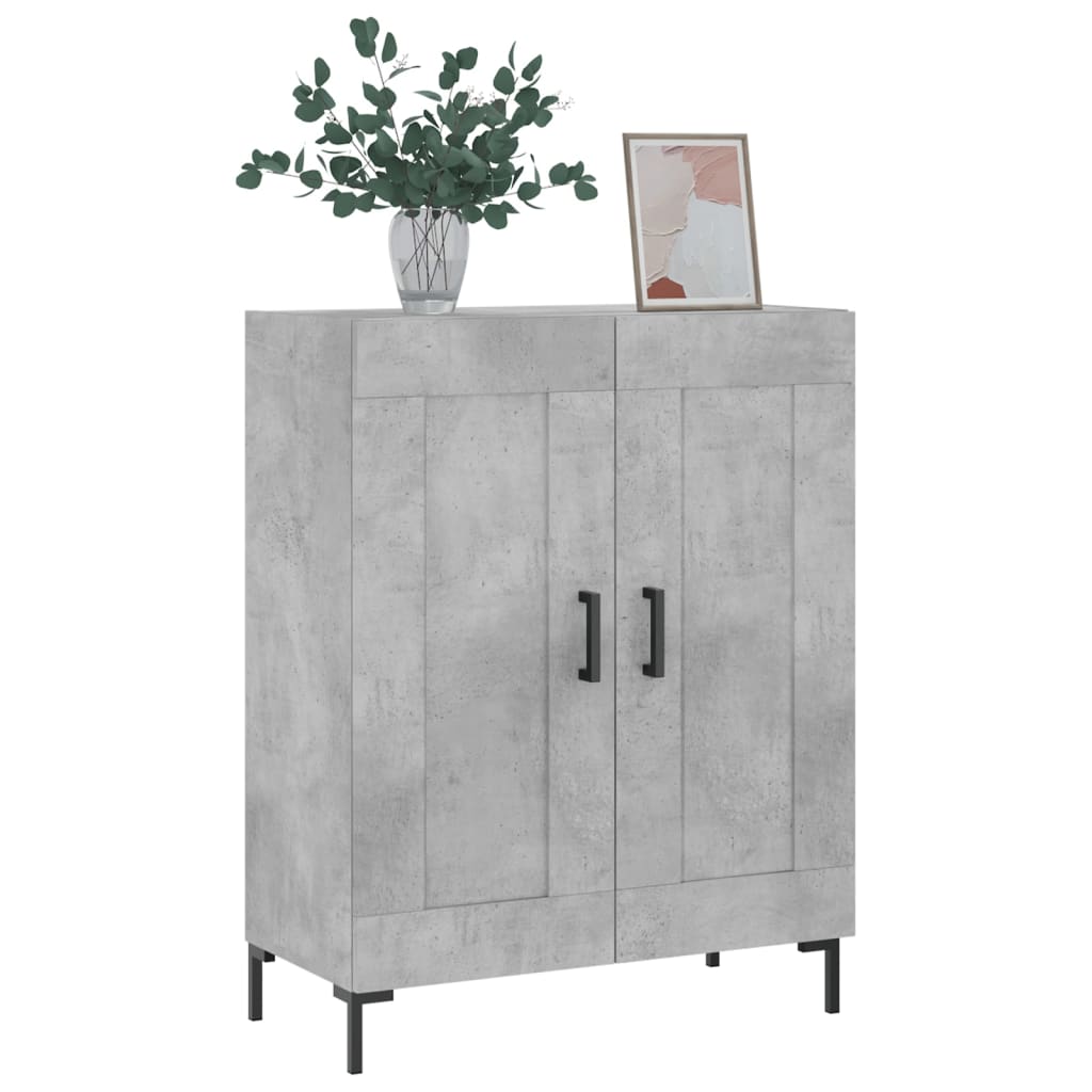 vidaXL Dressoir 69,5x34x90 cm bewerkt hout betongrijs