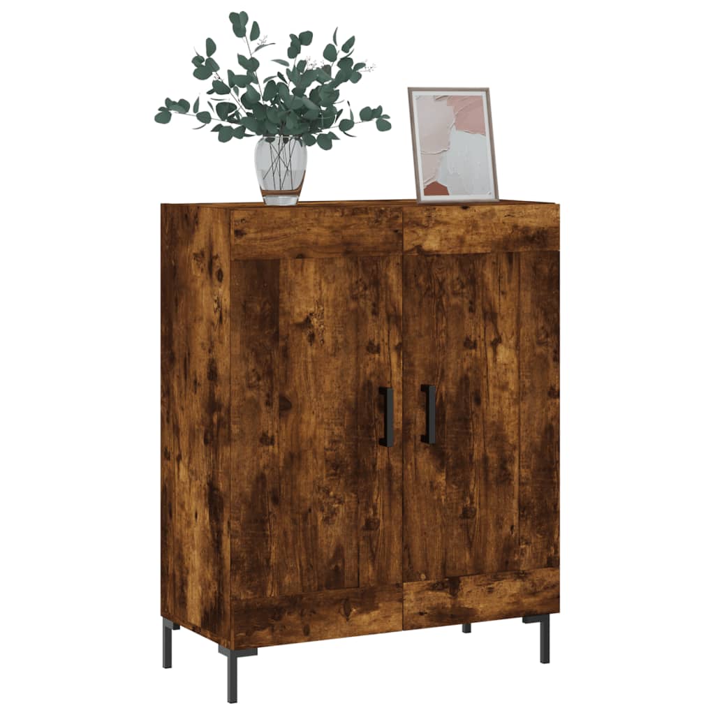 vidaXL Dressoir 69,5x34x90 cm bewerkt hout gerookt eikenkleurig
