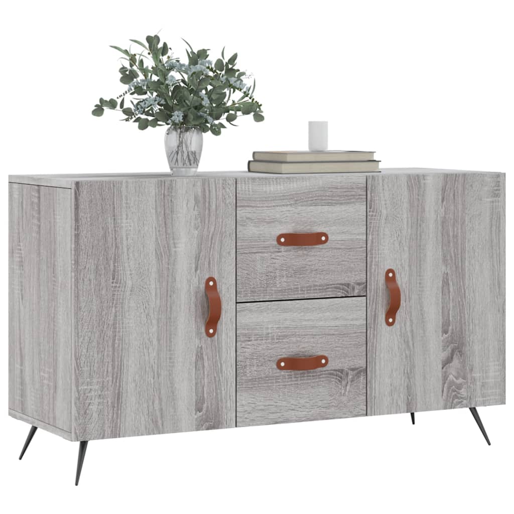 vidaXL Dressoir 100x36x60 cm bewerkt hout grijs sonoma eikenkleurig