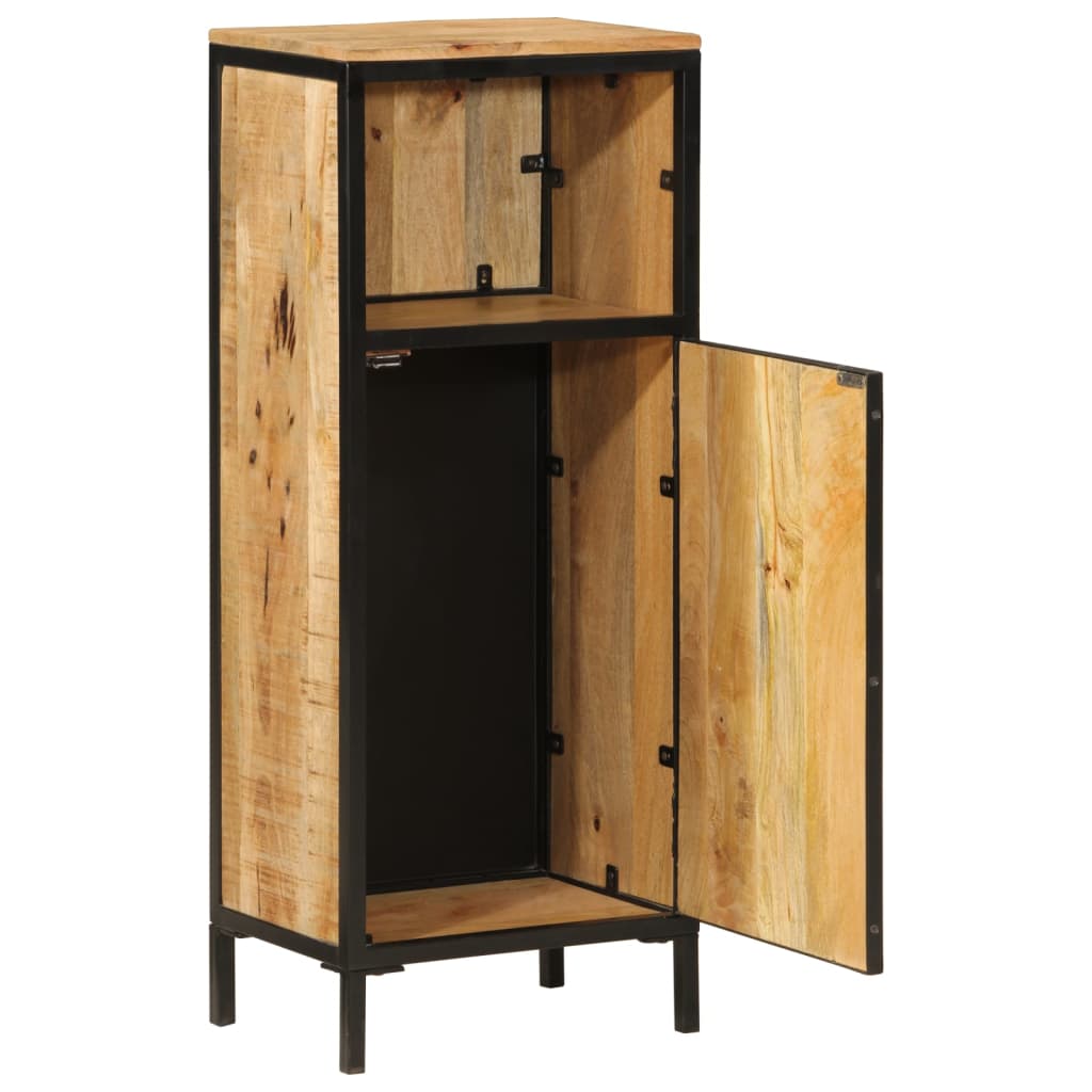 vidaXL Badkamerkast 40x27x90 cm massief mangohout en ijzer