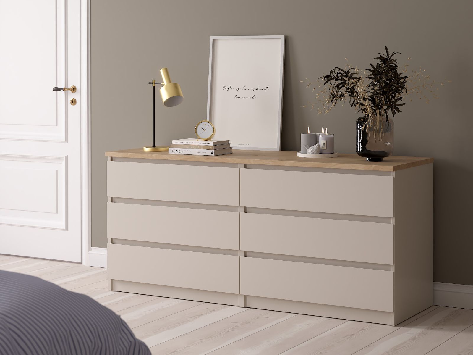 Mobistoxx Commode NAIADE 6 lades kasjmier/jackson eik